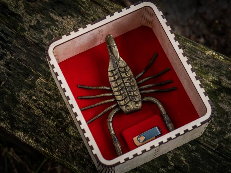 Forged Scorpion in a Gift Box